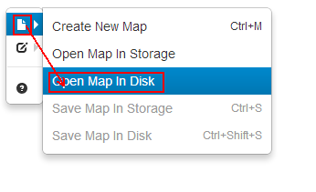 open map in disk