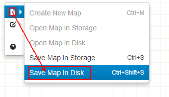 open map in storage
